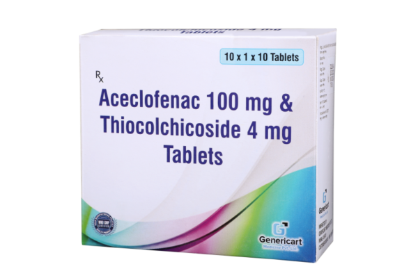 ACECLOFENAC 100 MG + THIOCOLCHICOSIDE 4 MG 10 TABLETS