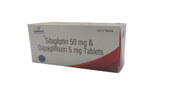 SITAGLIPTIN 50 MG + DAPAGLIFLOZIN 5 MG 10 TABLETS