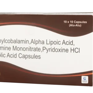 METHYLCOBALAMIN 1500 MCG + ALPHA LIPOIC ACID 100 MG + FOLIC ACID 1.5 MG + THIAMINE MONONITRATE 10 MG + PYRIDOXINE HYDROCHLORIDE 3 MG 10 CAPSULES