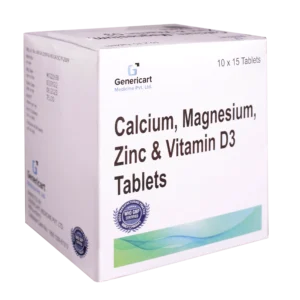 CALCIUM CARBONATE 1250 MG + MAGNESIUM HYDROXIDE 500 MG + ZINC 4 MG + VITAMIN D3 200 IU  15 TABLETS