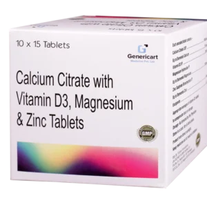 CALCIUM CITRATE 1000 MG + VITAMIN D3 200 IU + MAGNESIUM 100 MG + ZINC 4 MG  15 TABLETS
