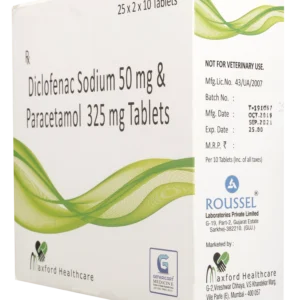 DICLOFENAC 50 MG + PARACETAMOL 325 MG  10 TABLETS