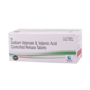 SODIUM VALPROATE 134 MG + VALPROIC ACID 58 MG CR 10 TABLETS