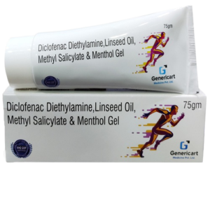 DICLOFENAC DIETHYLAMINE 1.16% w/w + LINSEED OIL 3.00% w/w + METHYL SALICYLATE 10.00% w/w + MENTHOL 0.5% w/w  75 GM.