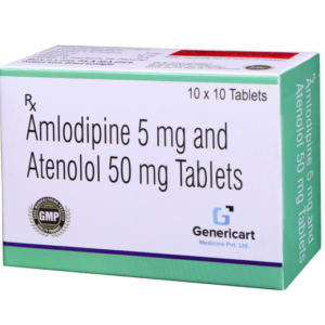 AMLODIPINE 5 MG + ATENOLOL 50 MG  10 TABLETS