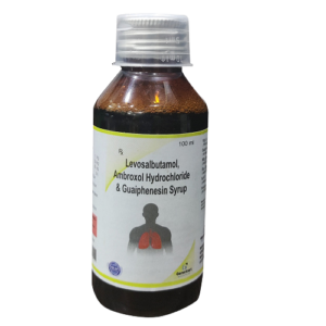 LEVOSALBUTAMOL SULPHATE 1 MG + AMBROXOL HYDROCHLORIDE 30 MG + GUAIPHENESIN 50 MG 100 ML.