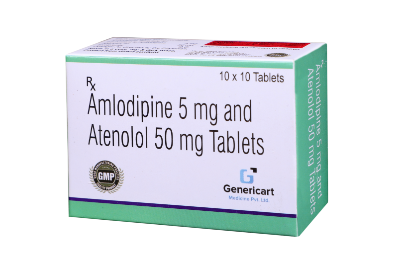 Amlodipine 5 Mg Atenolol 50 Mg 10 Tablets