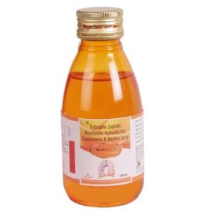 TERBUTALINE SULPHATE 2.5 MG + GUAIPHENESIN 100 MG + BROMHEXINE HYDROCHLORIDE 4 MG + MENTHOL 1 MG FLAVOURED SYRUP BASE 100 ML.