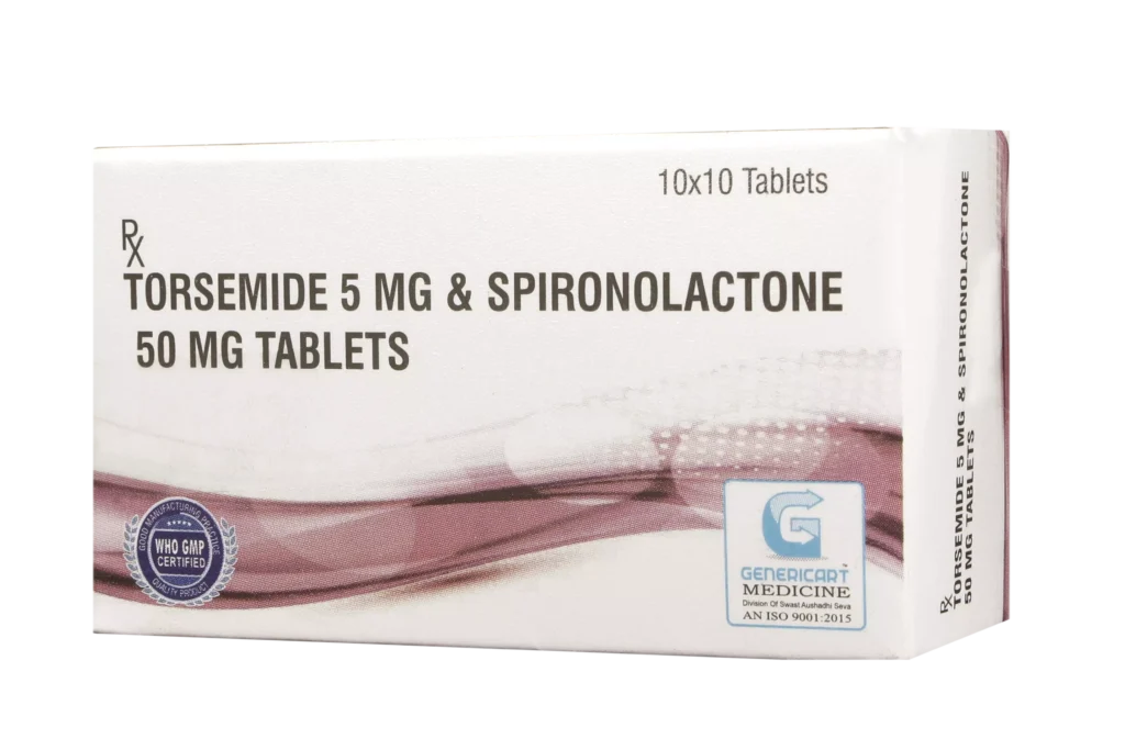 TORSEMIDE 5 MG + SPIRONOLACTONE 50 MG 10 TABLETS - medsin.in