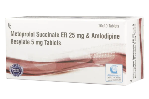 METOPROLOL (ER) 25 MG + AMLODIPINE 5 MG 10 TABLETS