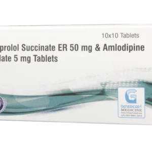 METOPROLOL (ER) 50 MG + AMLODIPINE 5 MGf 10 TABLETS
