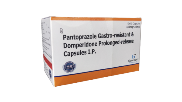 PANTOPRAZOLE 40 + DOMPERIDONE (SR) 30 MG STRIP of 10 CAP.