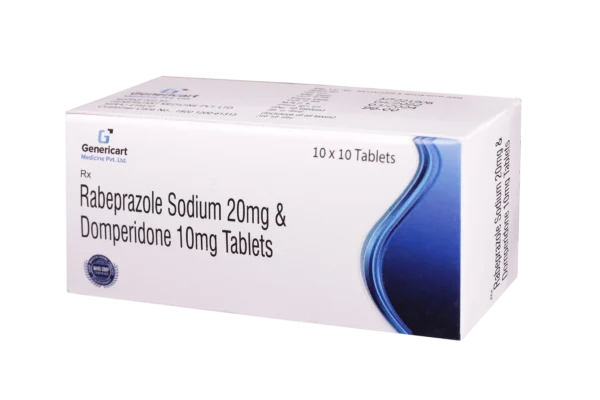 RABEPRAZOLE 20 MG + DOMPERIDONE 10 MG 10 TABLETS