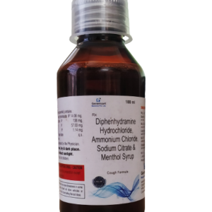 DIPHENHYDRAMINE HYDROCHLORIDE 14.08 MG + AMMONIUM CHLORIDE 138 MG + SODIUM CITRATE 57.03 MG + MENTHOL 1.14 MG  100 ML.