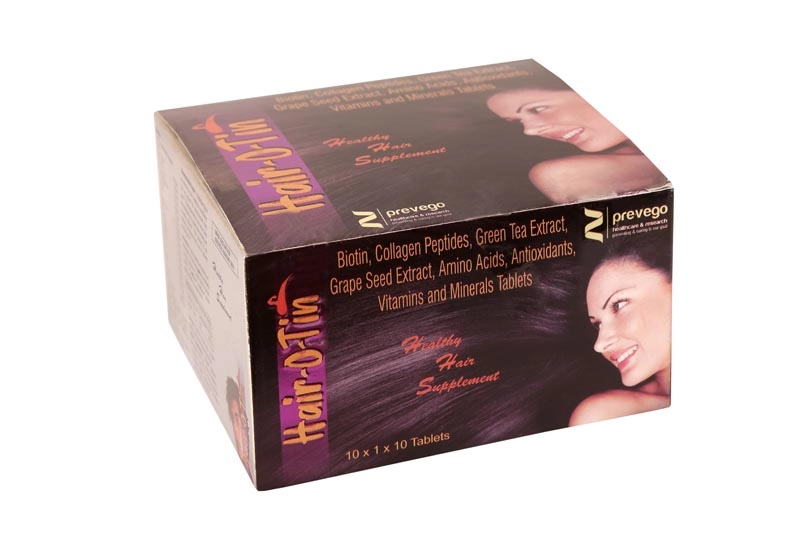STRIP of 10 TAB. HAIR-O TIN TAB Manufacturer : KRISHNAM BIO-TECH
