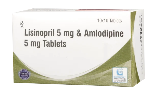 LISINOPRIL 5 MG + AMLODIPINE 5 MG 10 TABLETS