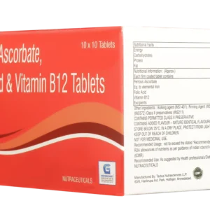 FERROUS ASCORBATE 100 MG + FOLIC ACID 1.5 + VITAMIN B12 5 MCG 10 TABLETS