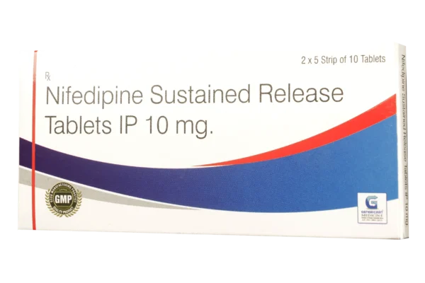 NIFEDIPINE SR 10 MG 10 TABLETS