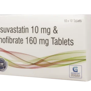 ROSUVASTATIN 10 MG + FENOFIBRATE 160 MG 10 TABLETS