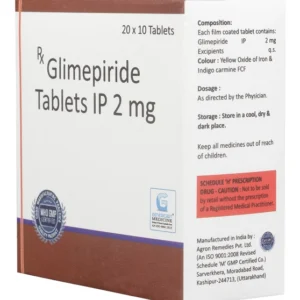GLIMEPIRIDE 2 MG 10 TABLETS