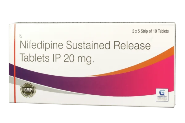 NIFEDIPINE SR 20 MG 10 TABLETS