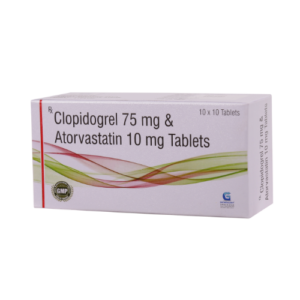 CLOPIDOGREL 75 MG + ATORVASTATIN 10 MG  10 TABLETS