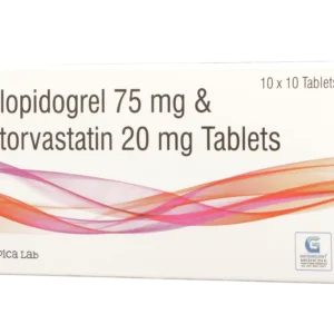 CLOPIDOGREL 75 MG + ATORVASTATIN 20 MG 10 TABLETS