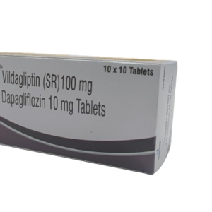 VILDAGLIPTIN SR 100 MG + DAPAGLIFLOZIN 10 MG  10 TABLETS