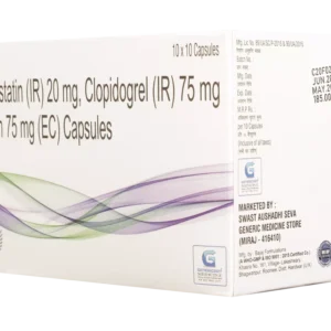 ROSUVASTATIN (IR) 20 MG + CLOPIDOGREL (IR) 75 MG +ASPIRIN (EC) 75 MG 10 CAPSULES