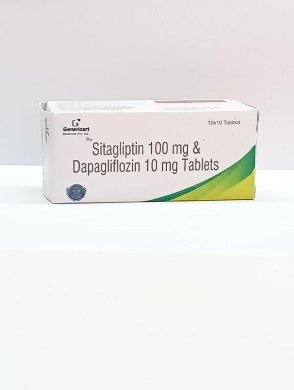 SITAGLIPTIN 100 MG + DAPAGLIFLOZIN 10 MG 10 TABLETS