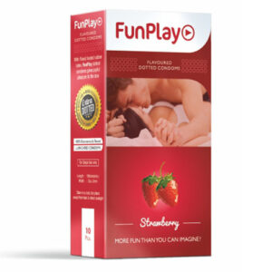 Funplay Strawberry Dotted Condom 10 PCS